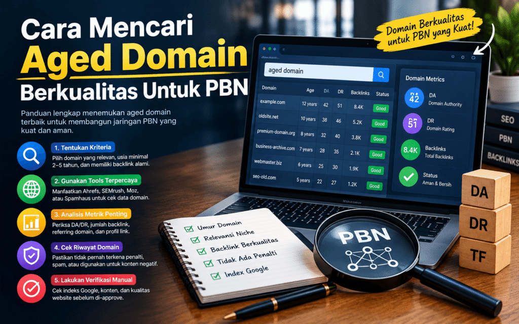 Cara Mencari Aged Domain Berkualitas Untuk PBN